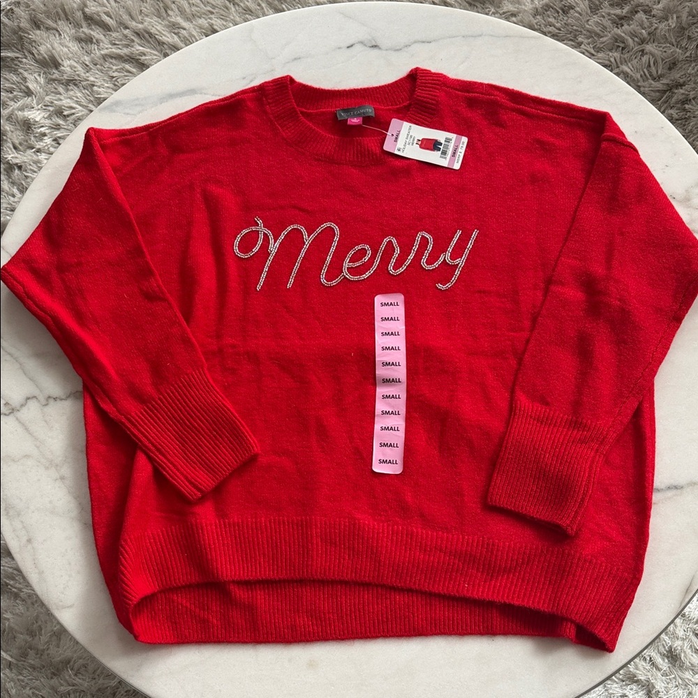 Vince Camuto Festive Red Sweater